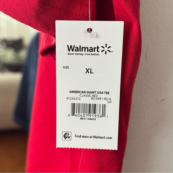 American Giant Unisex USA Tee Shirt Men's XL Red "AMERICAN MADE" Premium Cotton - Picture 9 of 11